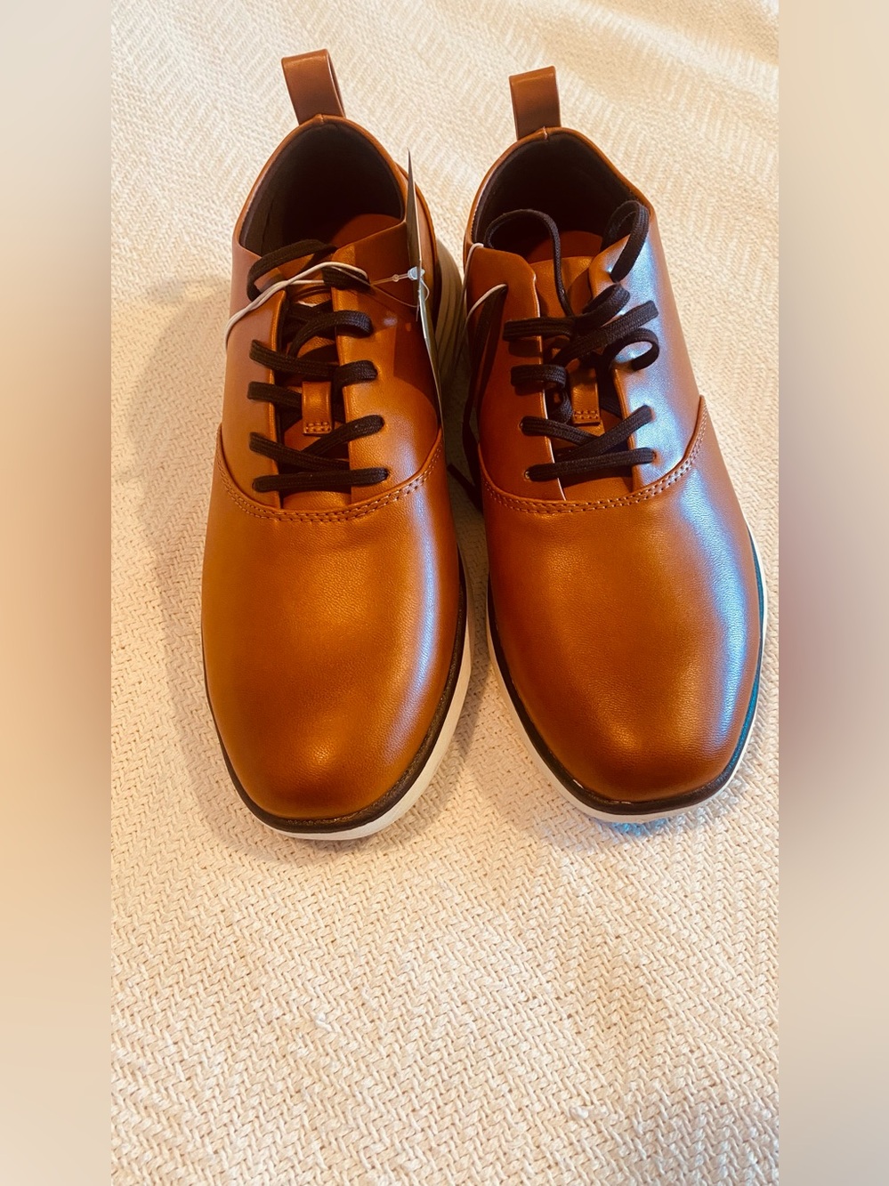 Goodfellow & Co Brown Leather Derby Sneakers with Black Laces